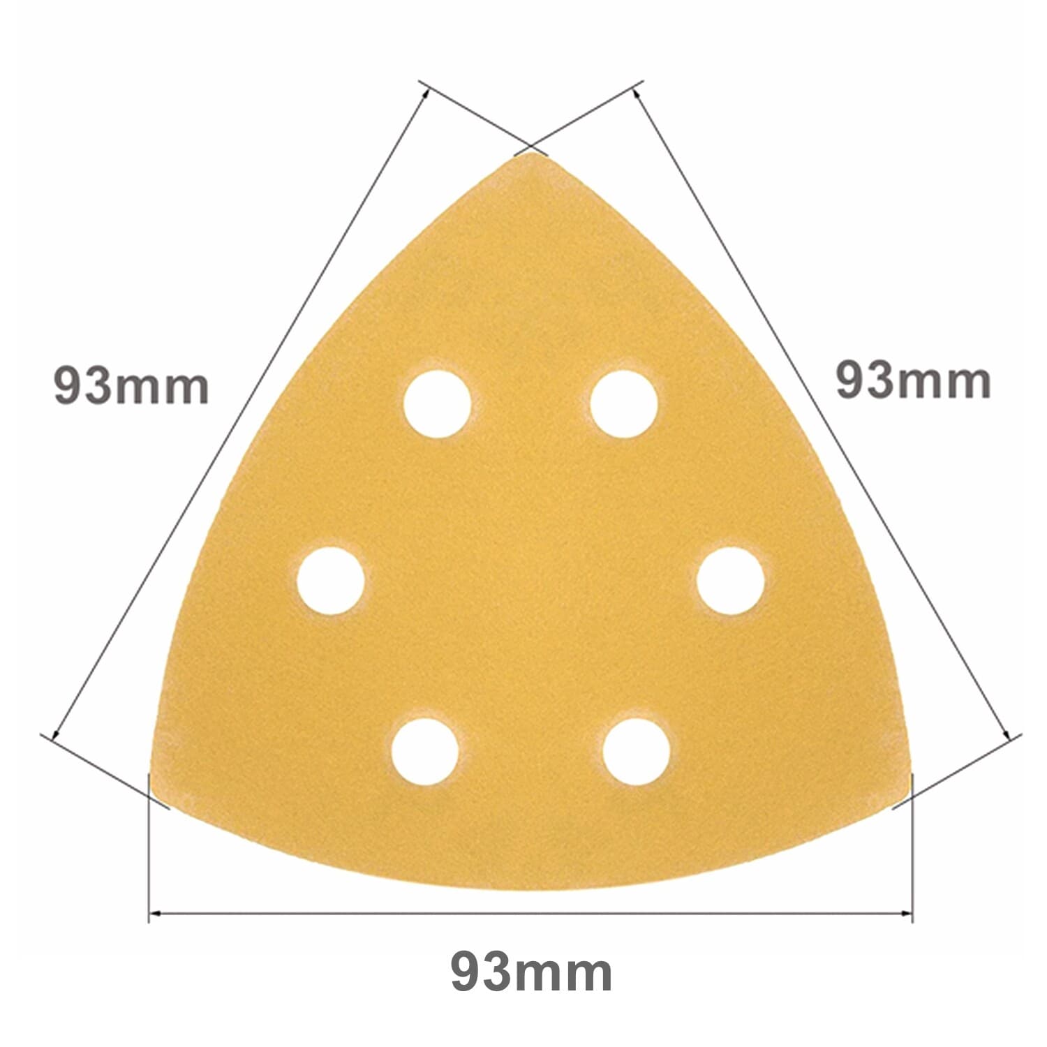 48PCS 60-320 Grit Triangle Mouse Sanding Sheets 6-Hole Hook and Loop Sandpaper 3
