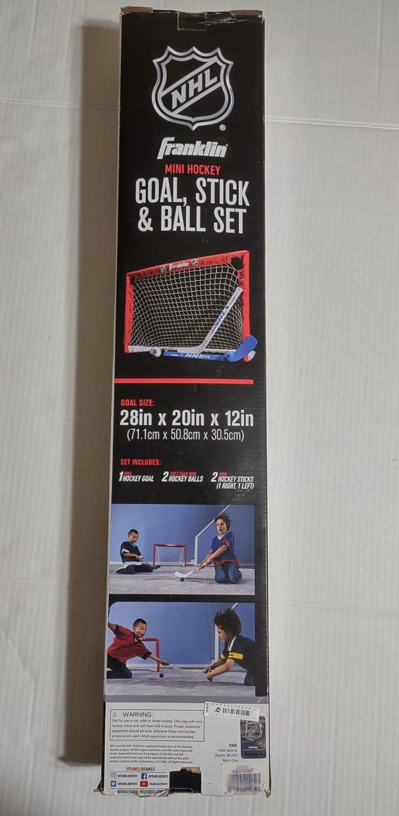 NHL Mini Hockey Set Franklin Sports 1 Goal 2 Sticks 2 Balls 1 Net kids 5