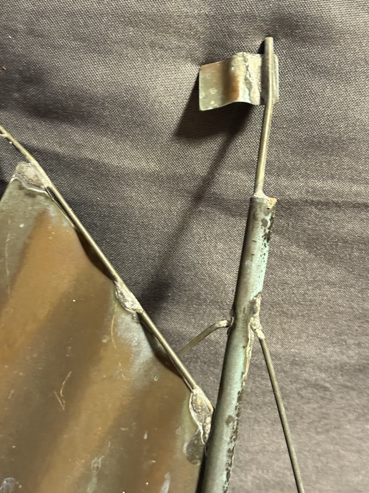 Vintage Copper Sailboat Nautical Weathervane architectural salvage 2