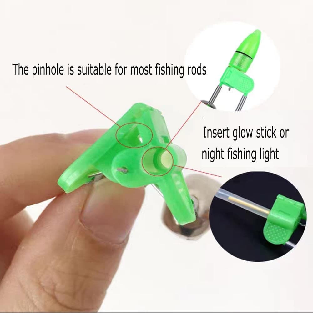 20 Pcs Fishing Bells for Rods Comes with 20 Fishing Glow Sticks Fishing Bite ... 5