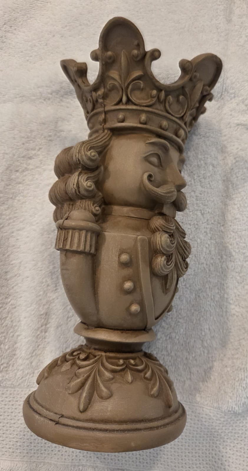 Brown Polyresin Nutcracker Christmas Pillar Candle Holder, 9", by Holiday Time 5