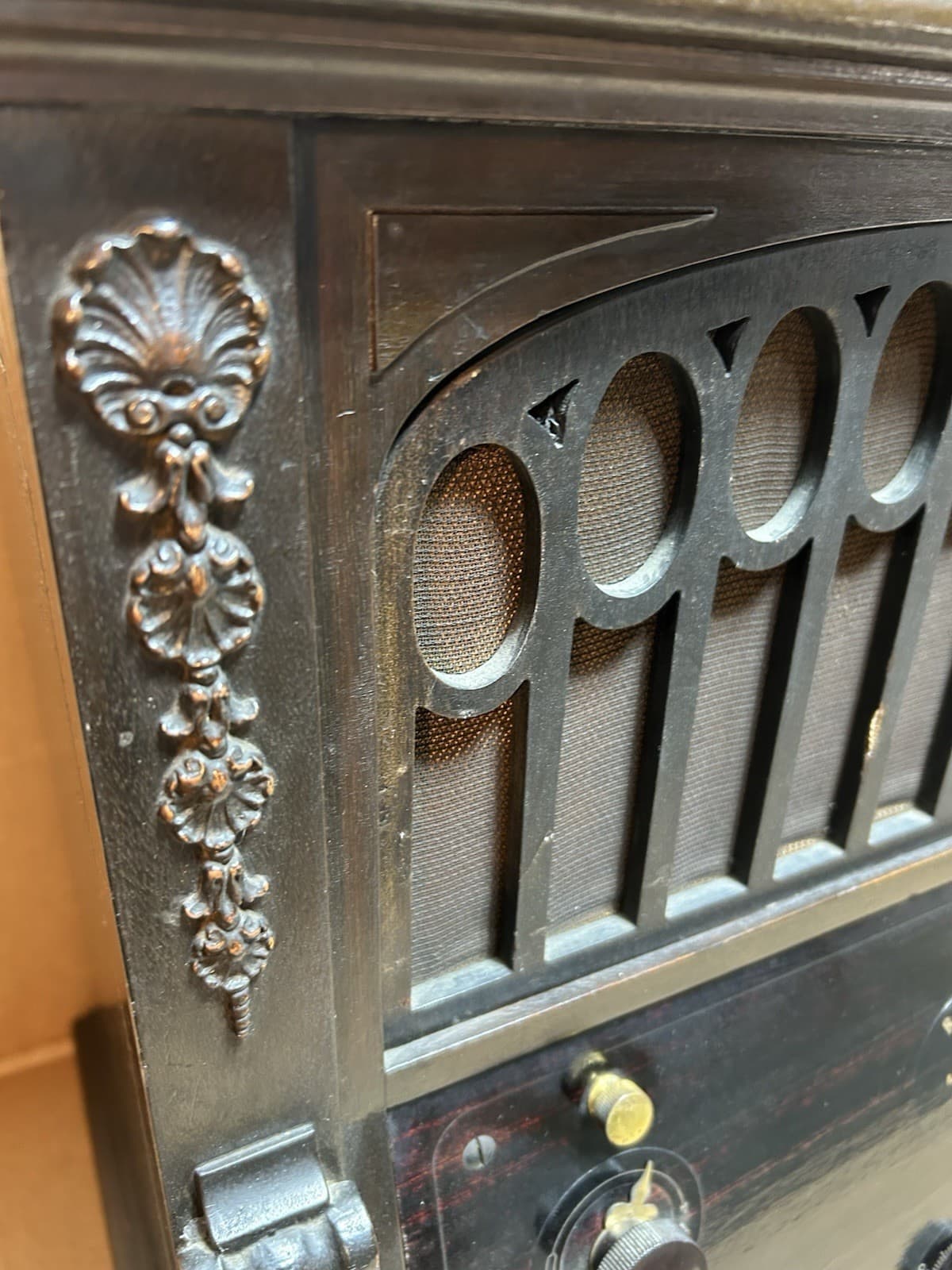 1924 RCA RADIOLA X Tube Radio Receiver Ornate Cabinet Gem of a Radio 3