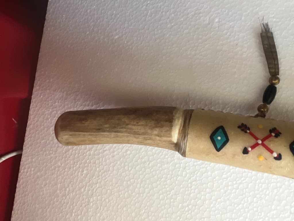 Native American Peace Pipe with Real Antler - Over 50 Years Old 5