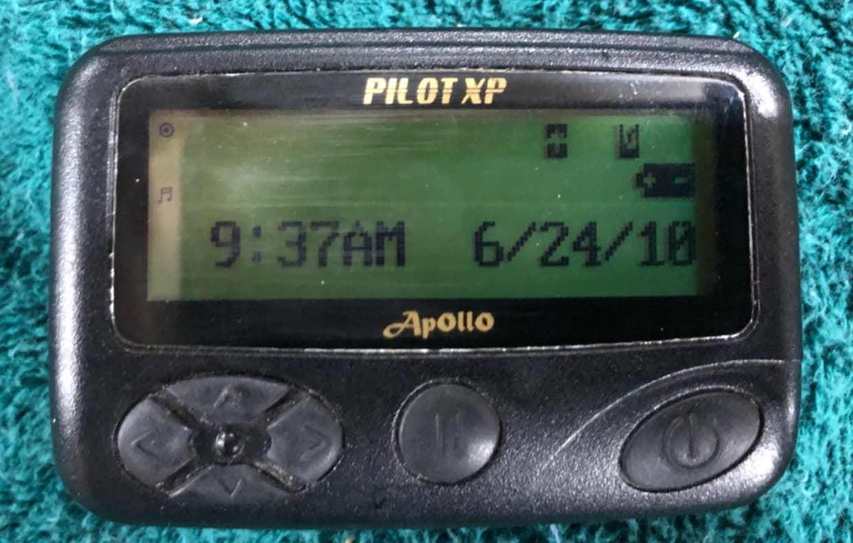 Apollo AL-A28.S(Pilot XP) GP, VHF Alphanumeric display pager, USED 3