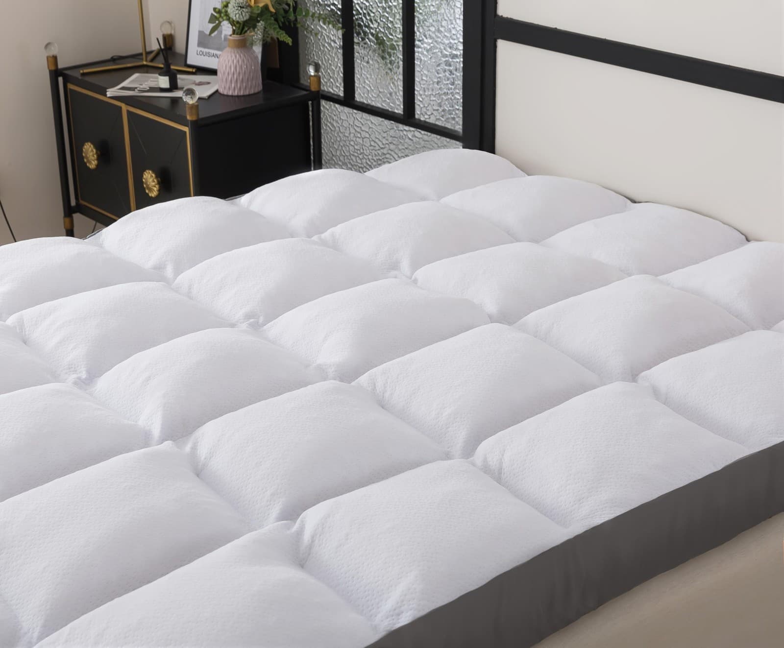 WhatsBedding Memory Foam Mattress Topper Queen Size Memory Foam Filled Warmin... 6