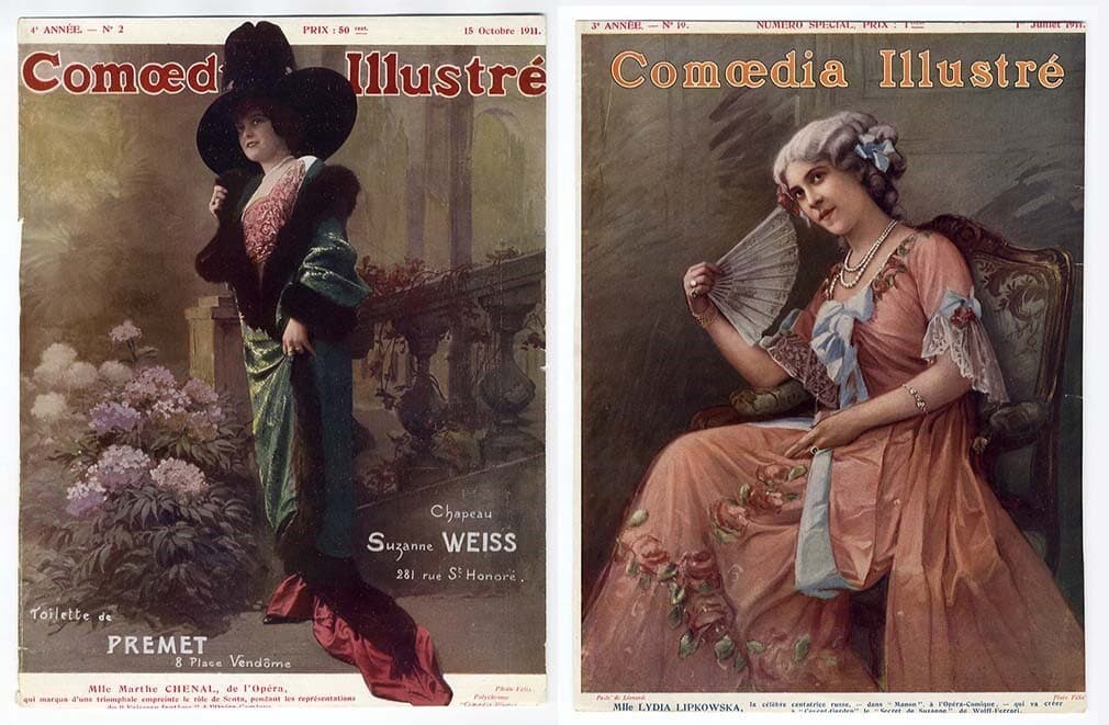 Fashions 1912 Vaudeville French COMEDIA ILLUSTRE 9 Covers Only Famous Designers 2