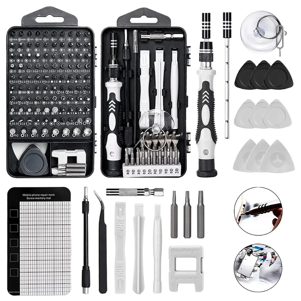 Magnetic Precision 115 in 1 Repair Screwdriver Set PC Phone Electronics Tool Kit 2