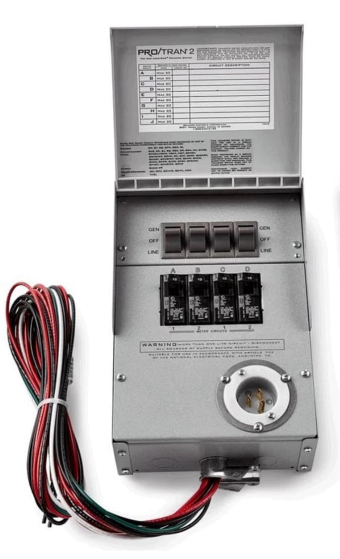 Reliance 104B1 Indoor Manual Transfer Switch 15A 4-Circuit for Generator NIB 2