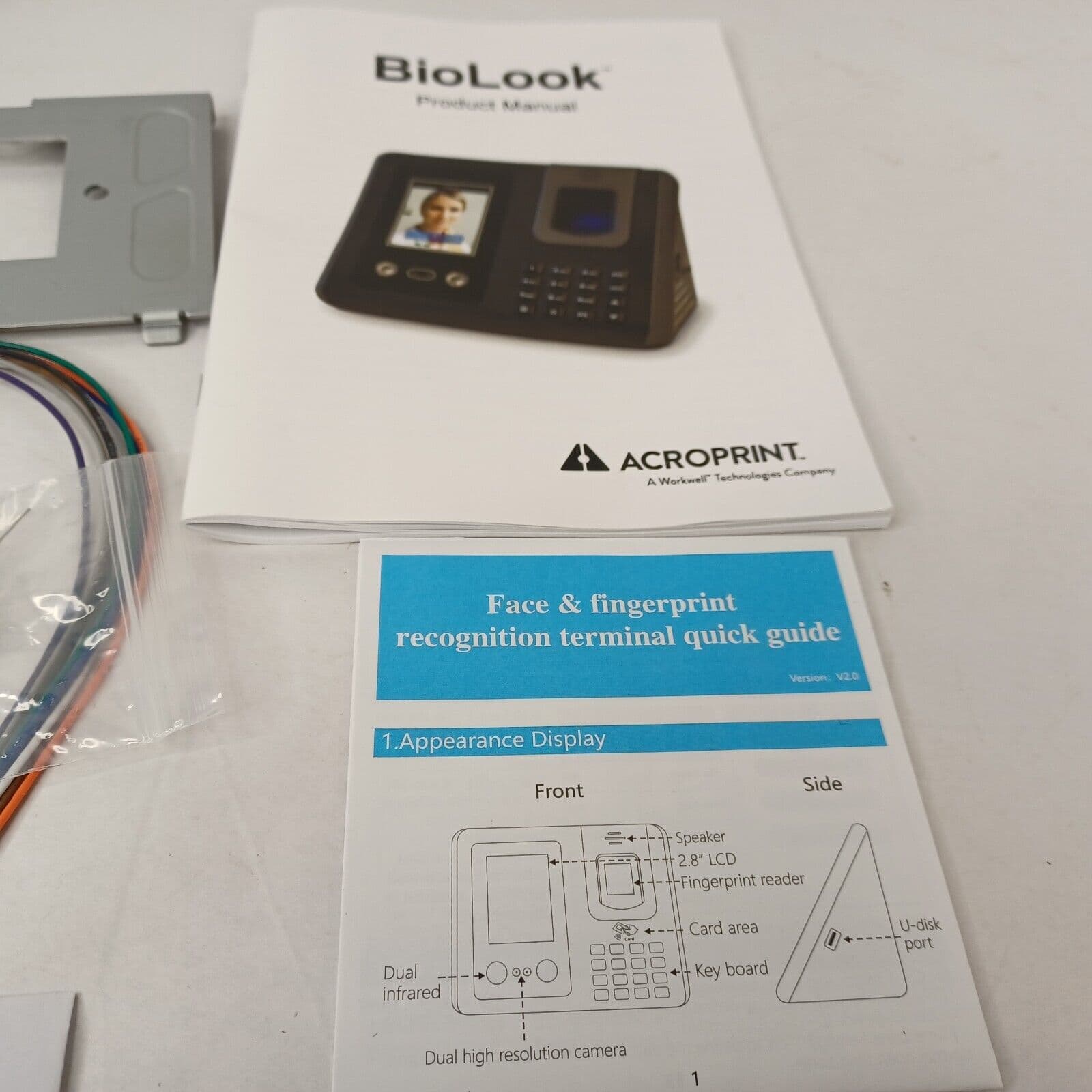 Acroprint Biolook Time Clock W/ Face Recognition Fingerprint Reader BL200 5