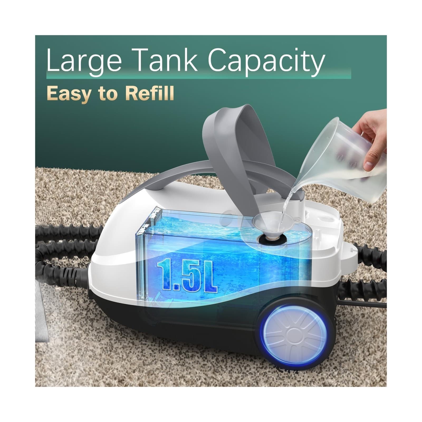 Steam Cleaner with 28 Accessories for Home, 1800W Powerful Multipurpose Steam... 6