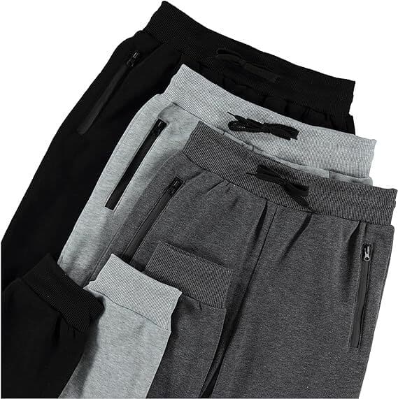 3 PACK:  Youth Fleece Jogger Sweatpants Boys Kids clothes Boys Joggers Size 4-20 3