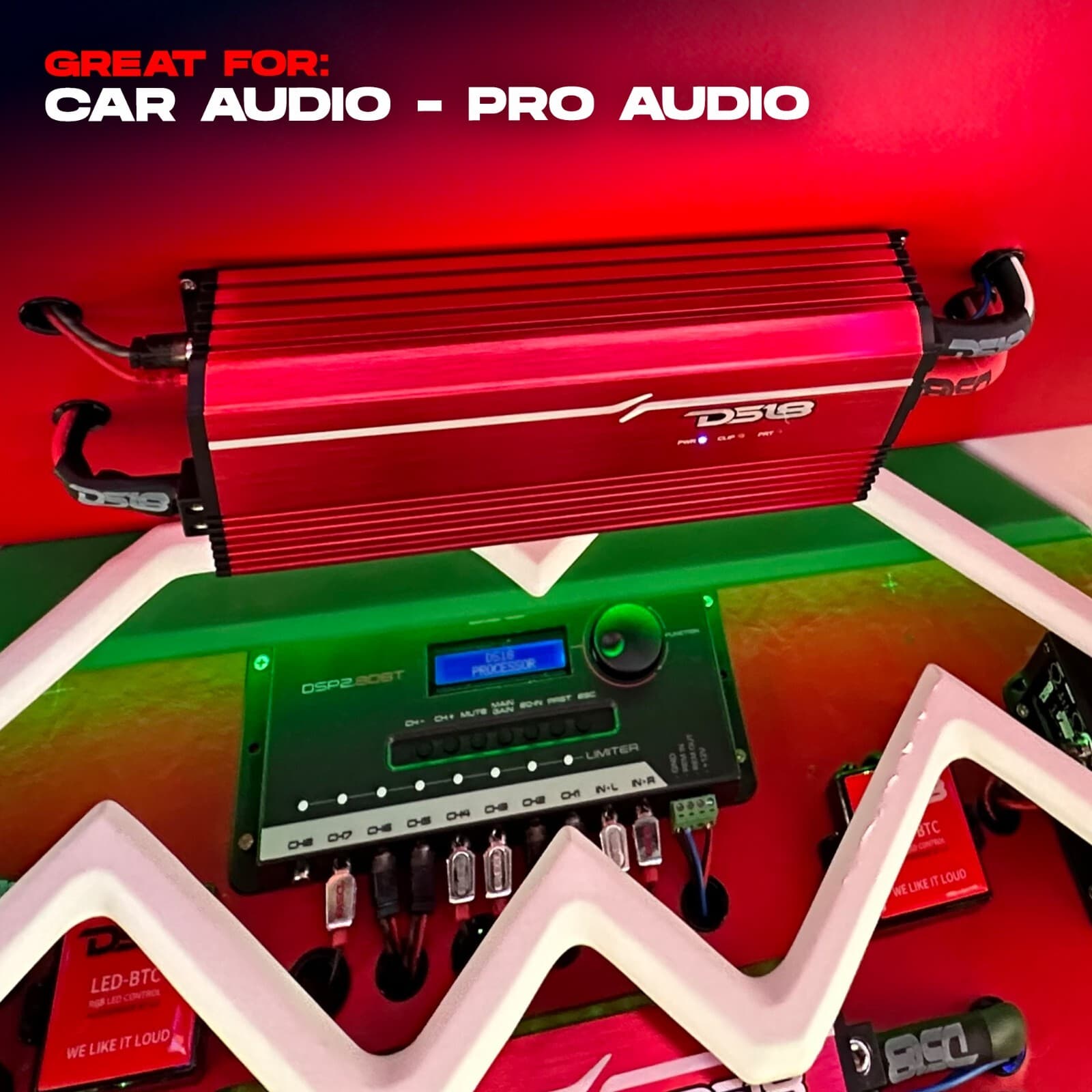 DS18 FRP-5K/TI 1-Channel Amplifier Full-Range Class D 5000W RMS @ 1-Ohm 5