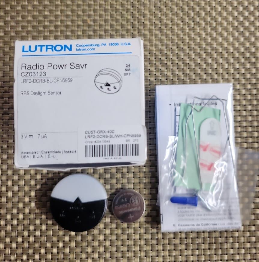 LUTRON ( LRF2-DCRB-BL ) RPS Daylight Sensor Black 3