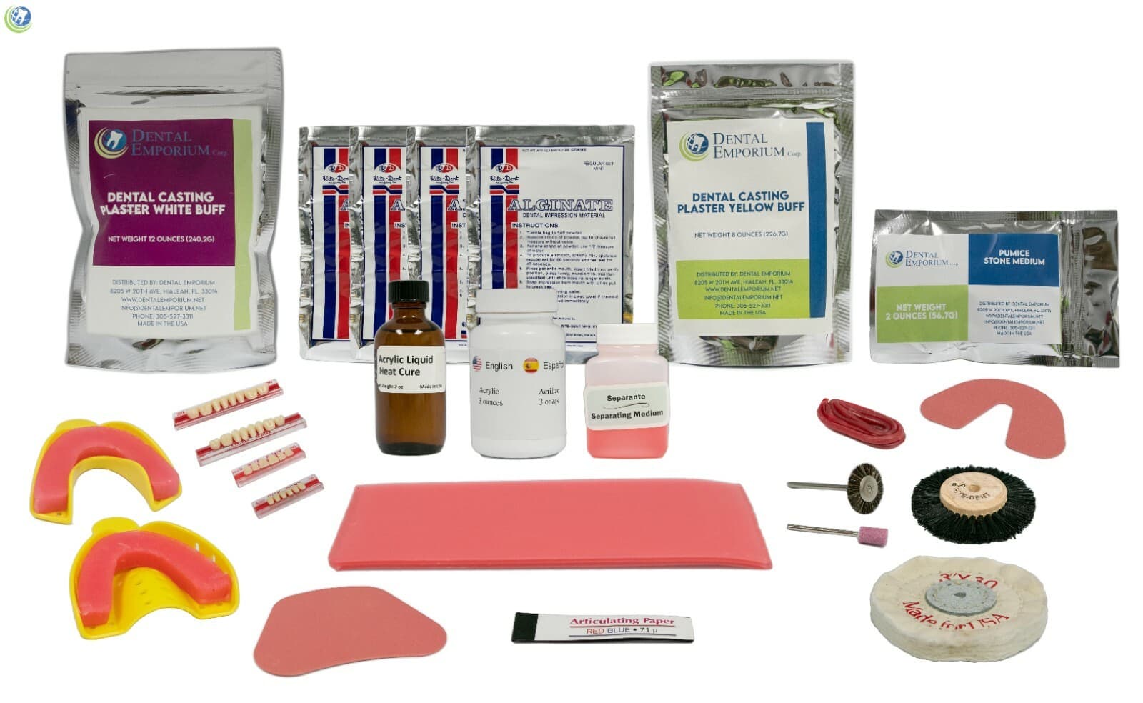KIT COMPLETO DE REPARACIÓN DE PRÓTESIS PROFESIONAL CON 28 DIENTES PROTÉSICOS