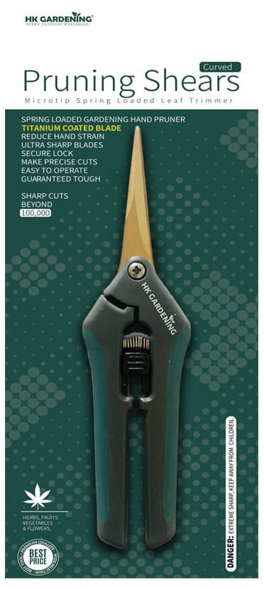 1pc NEW Titanium Curved Blade Trimming Scissors Bud Plant Shears Snips