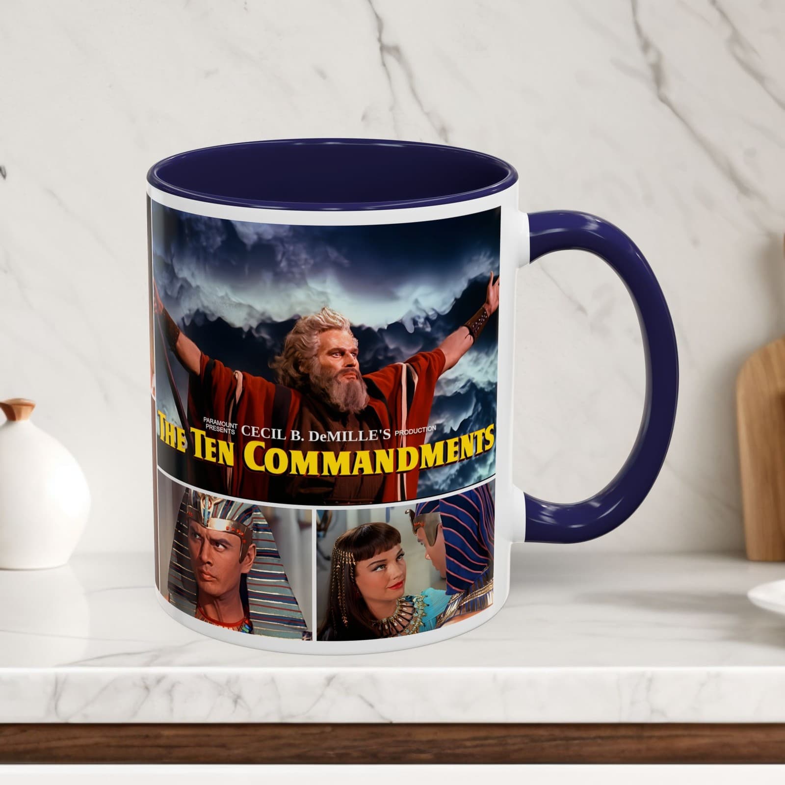 Ten Commandments Movie Memorabilia, 11 oz Mug, Charlton Heston as Moses Cup