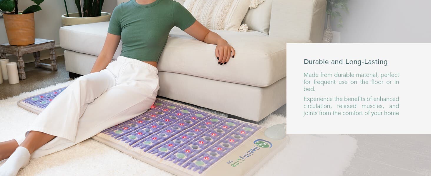 HealthyLine TAJ Heating Mat Infrared Gemstones Photon PEMF Pain Therapy (60x24) 4