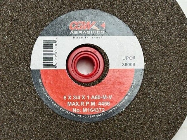 6" X 3/4" X 1" 60M BENCH GRINDING WHEEL ALUMINUM OXIDE 60 GRIT - CGW 38009 3