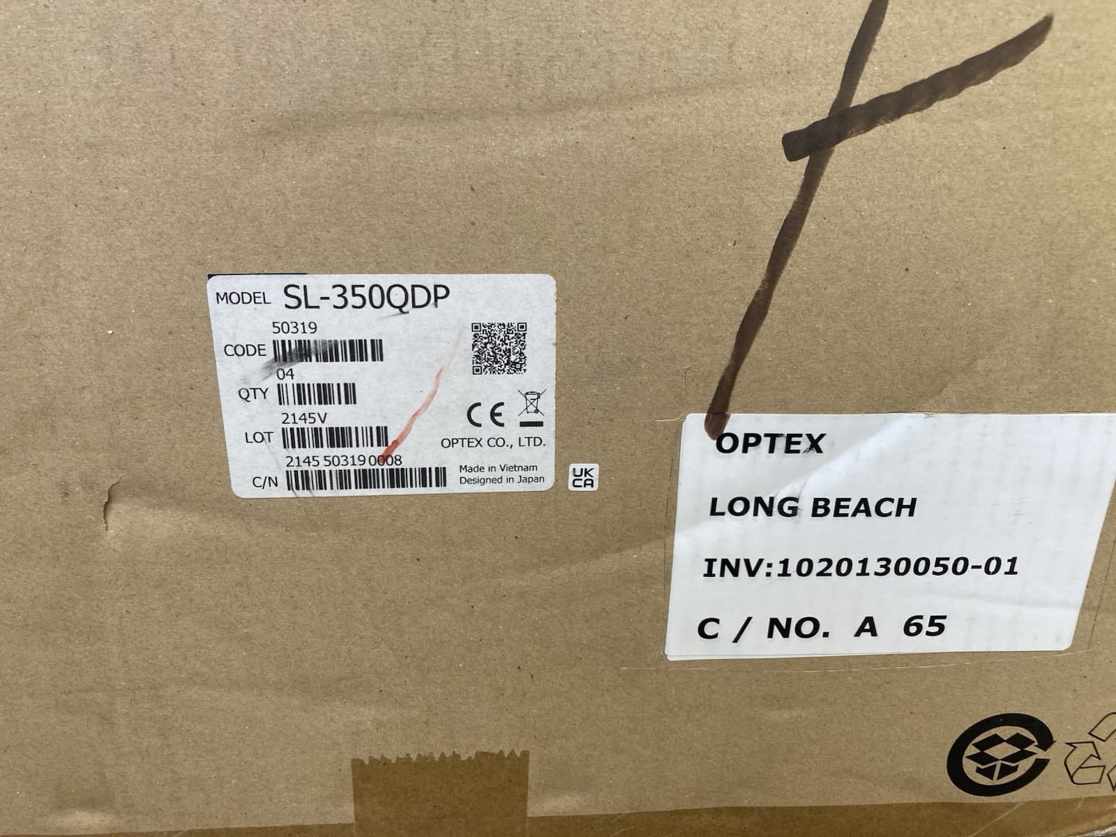 Optex SL-350QDP Smart Line Quad-Beam Photoelectric Detector Long Range - NEW 6