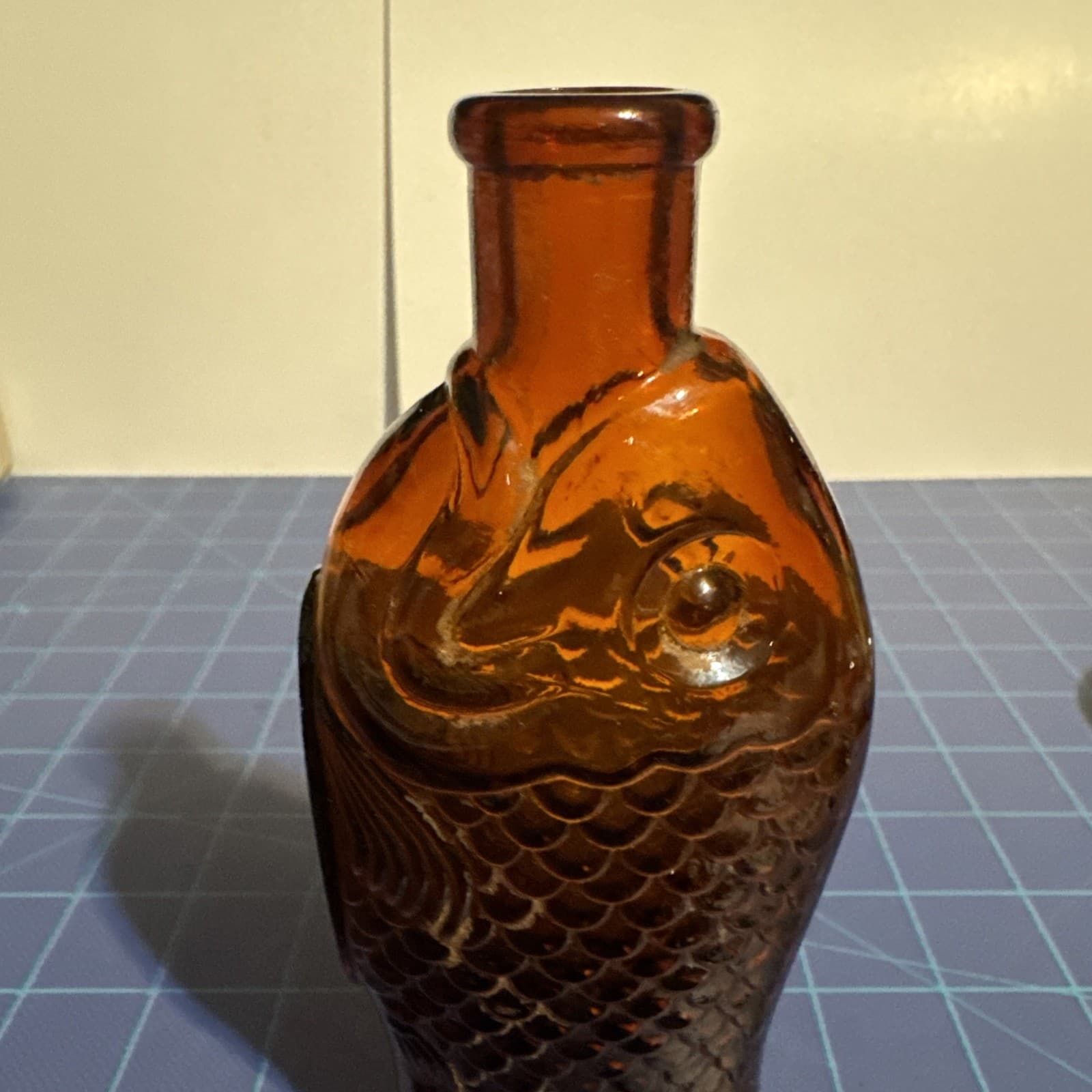 Vintage 6.25” Dr Fisch’s Cod Liver Oil Amber Bottle, 1920s, Clean 3