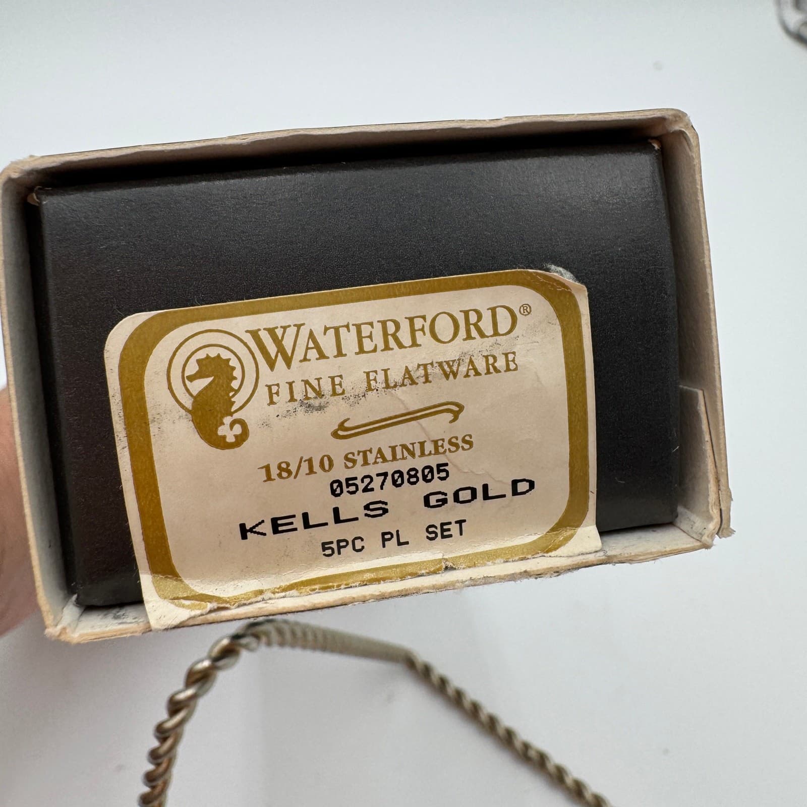 Waterford Kells Gold Flatware 18/10 5 Pc Place Setting NIB 5