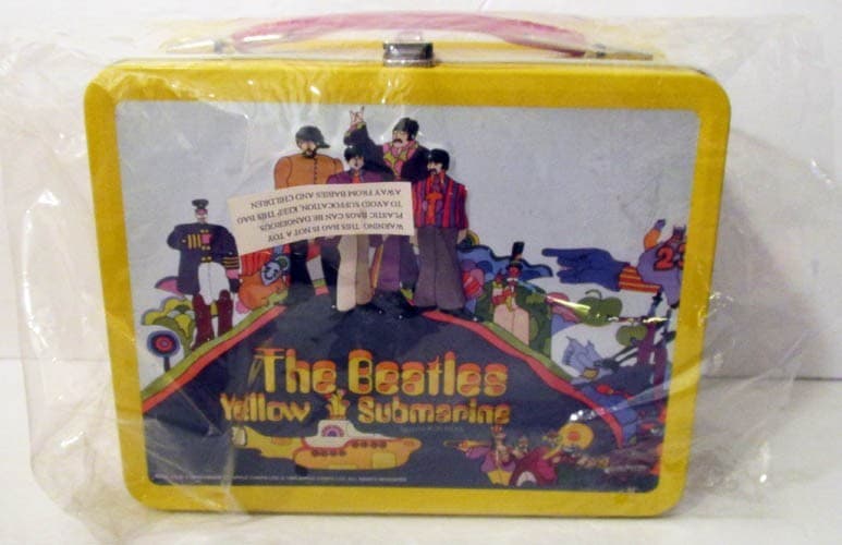 1999 BEATLES YELLOW SUBMARINE LP COVER FULL SIZED METAL LUNCHBOX NEW OLD STOCK 6