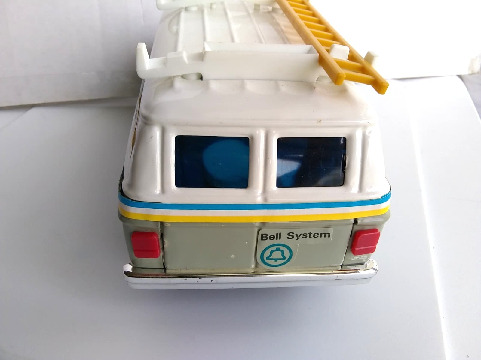 Western Stamping Official Bell System Telephone Truck & Ladder Coin Bank 1358 5