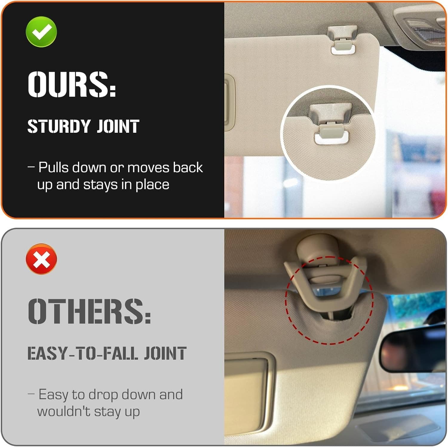 Right Passenger Side Sun Visor for 2010-2023 Toyota 4Runner Beige Sunvisor Re 6