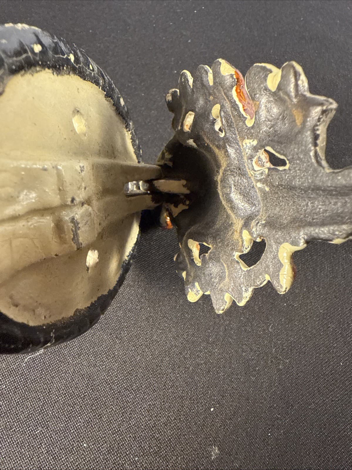 RARE DOOR KNOCKER, Vintage Cast Iron Parrot Door Knocker Hand Painted 4