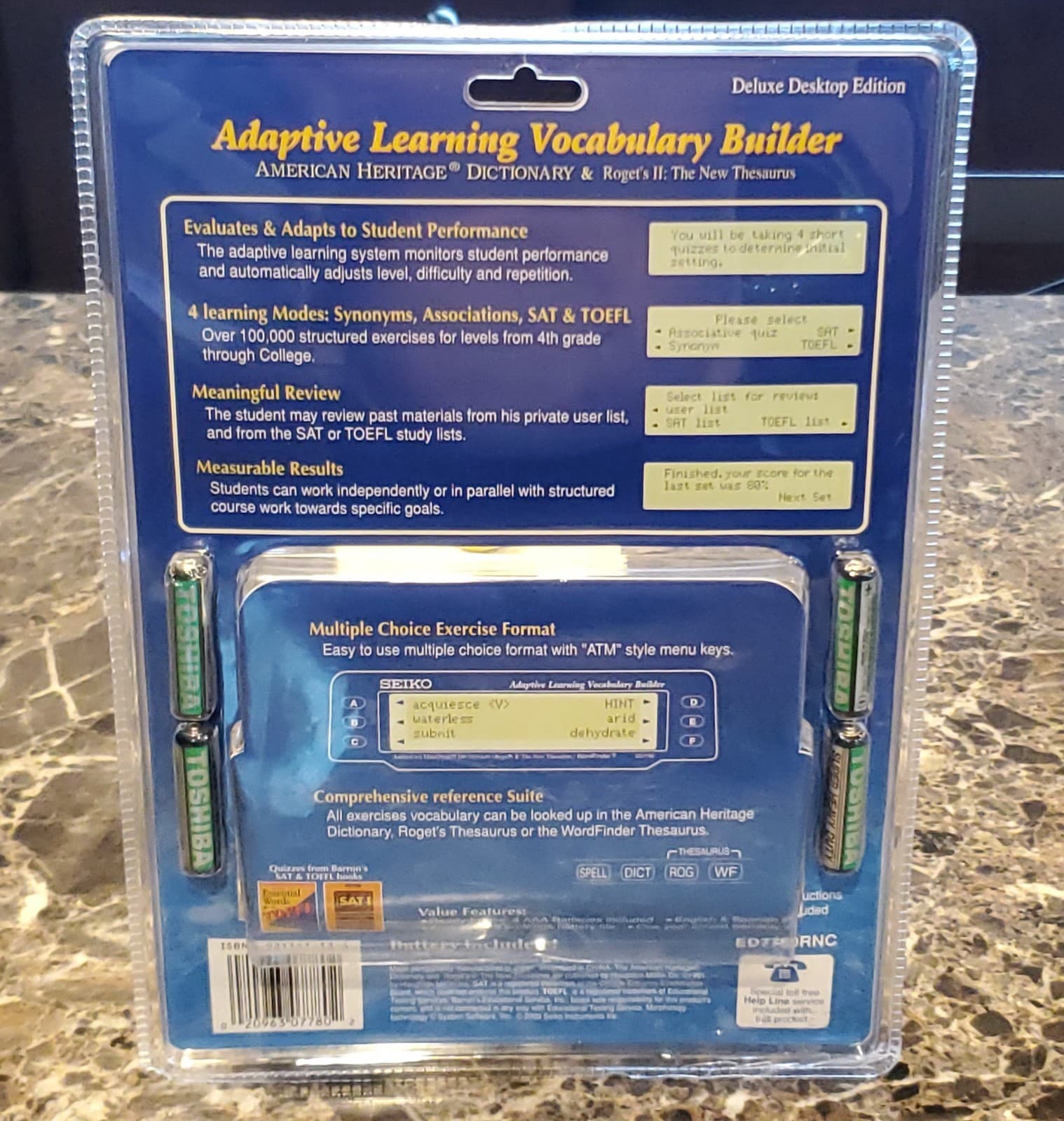 NEW FACTORY SEALED Seiko ED7780 Electronic Dictionary & Thesaurus  RARE  2