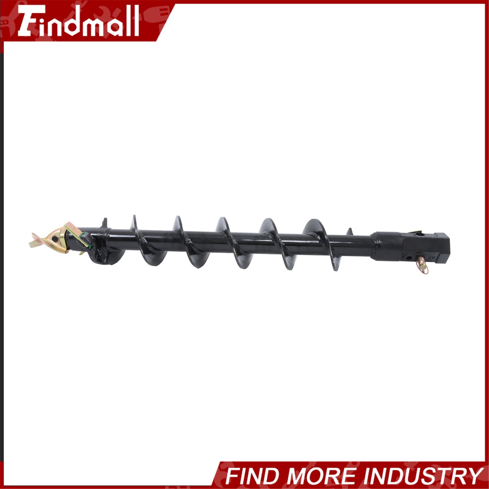 Findmall 6" x 48" 2" Hex Auger Bit Post Hole  Attachment For mini Excavator 6