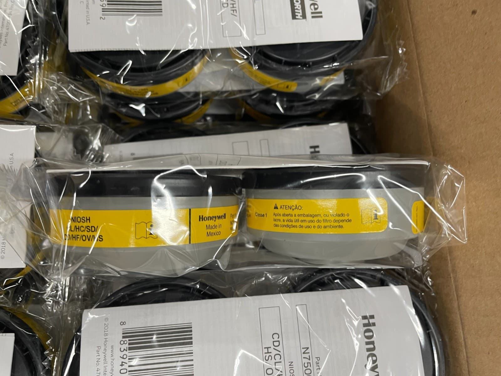 (18 Pair) Honeywell North Organic Vapor/Acid Gas Respirator Cartridge N75003L 4