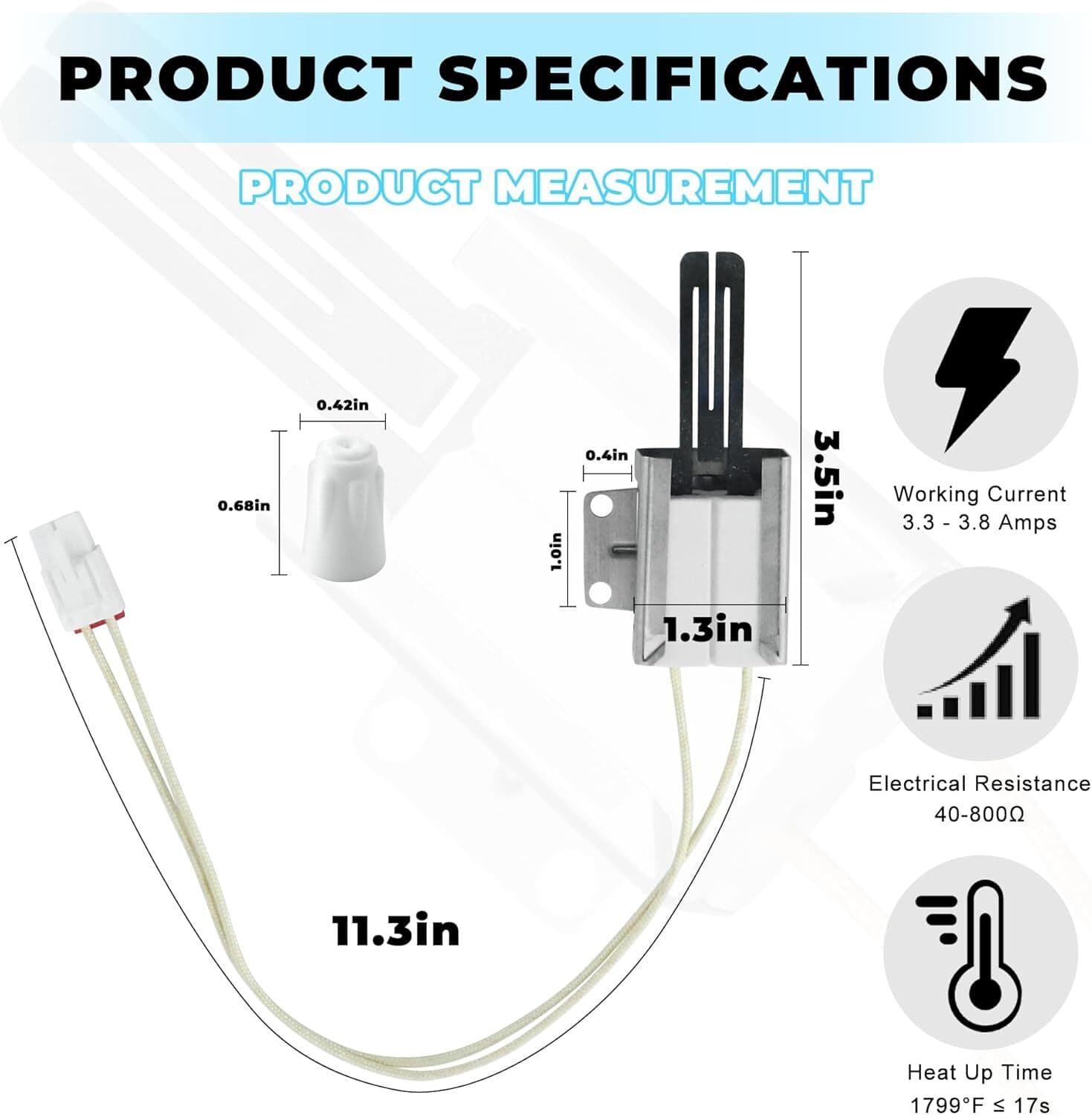 NEW Gas Range Surface Igniter for LG, AP5214765, PS3535362, DS024KX, MEE61841401 4