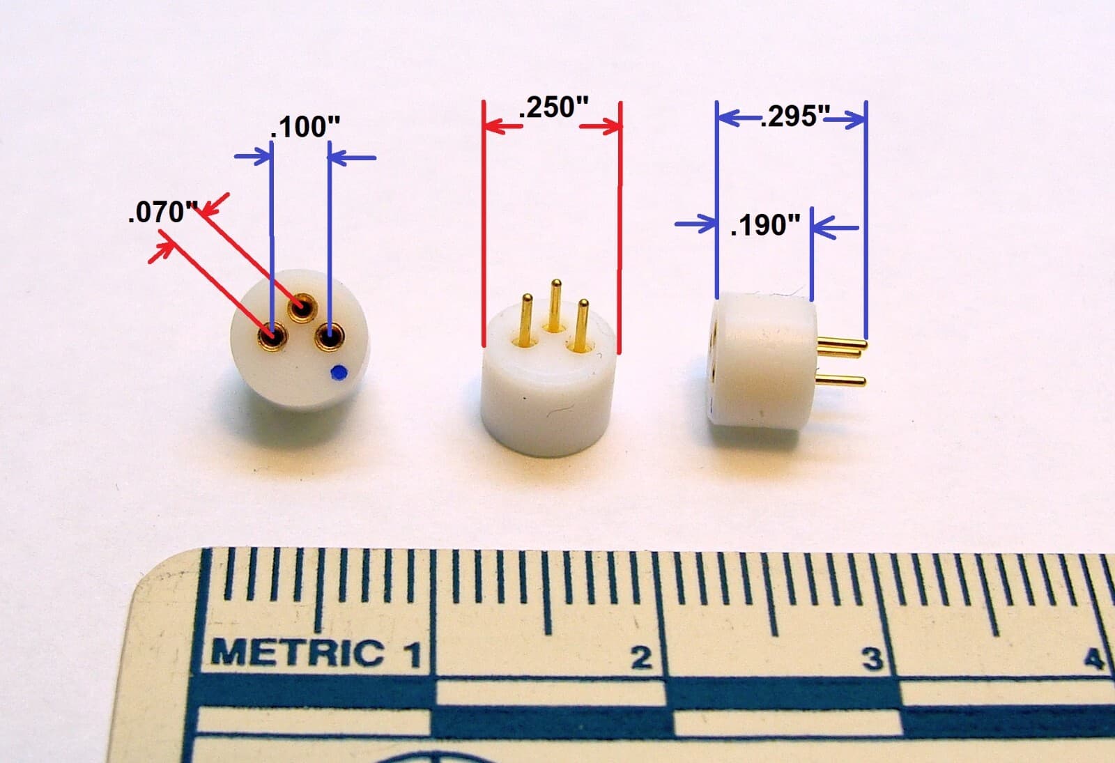 3 Pin Laser Diode, Transistor Electrical Socket TO-5, TO-18 package PC mount 3