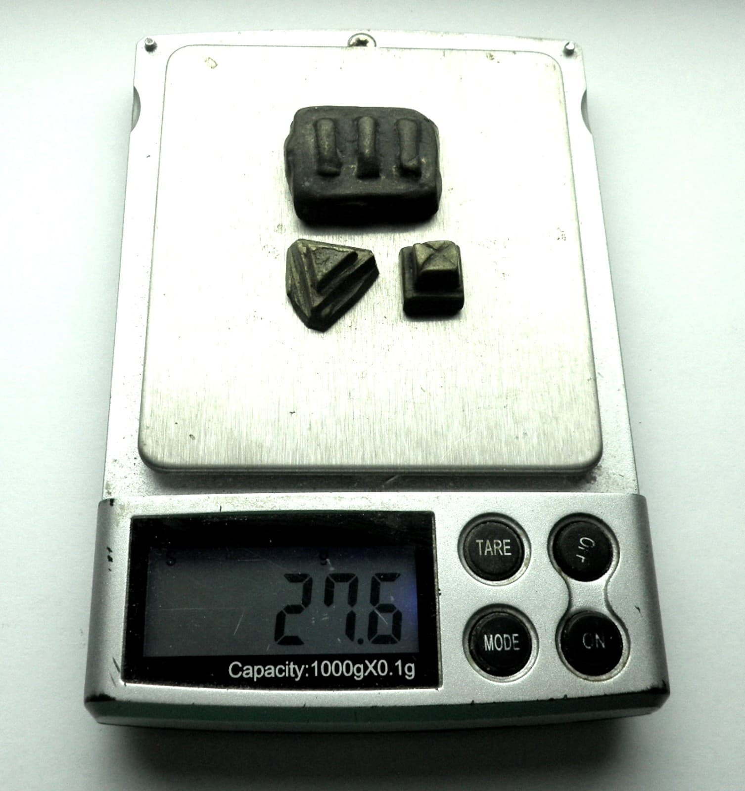 3 BRASS AFRICAN ASHANTI AKAN GEOMETRIC GOLD WEIGHTS 1400-1720 AD 27.6g. Lot 14 5