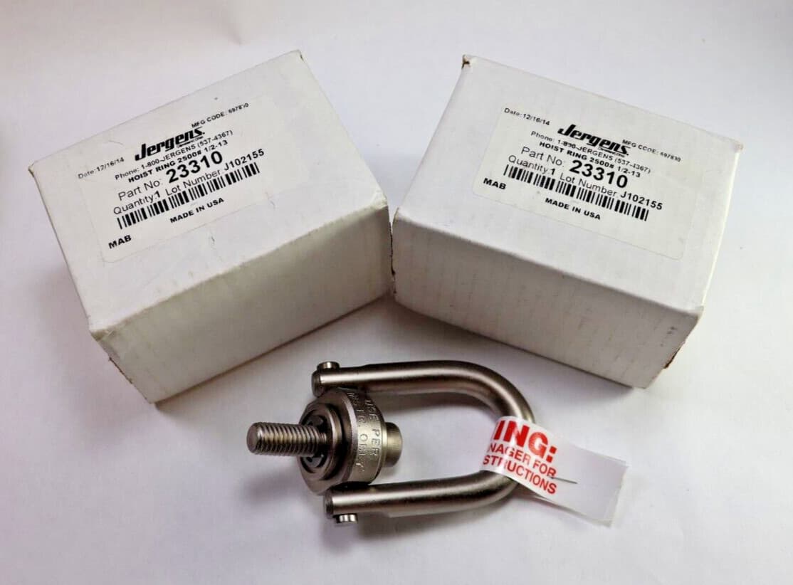 (3) Jergens 23310, 2500Lb Load Capacity Hoist Ring  NIB