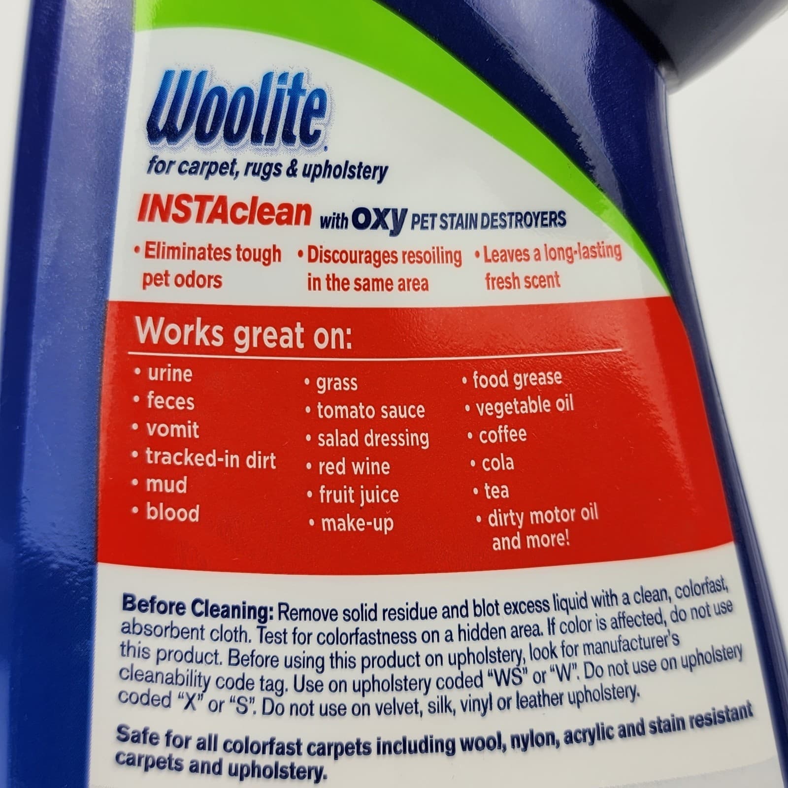 Woolite InstaClean Pet Stain Remover 18oz Oxy Carpet Cleaner Odor Destroyer 5