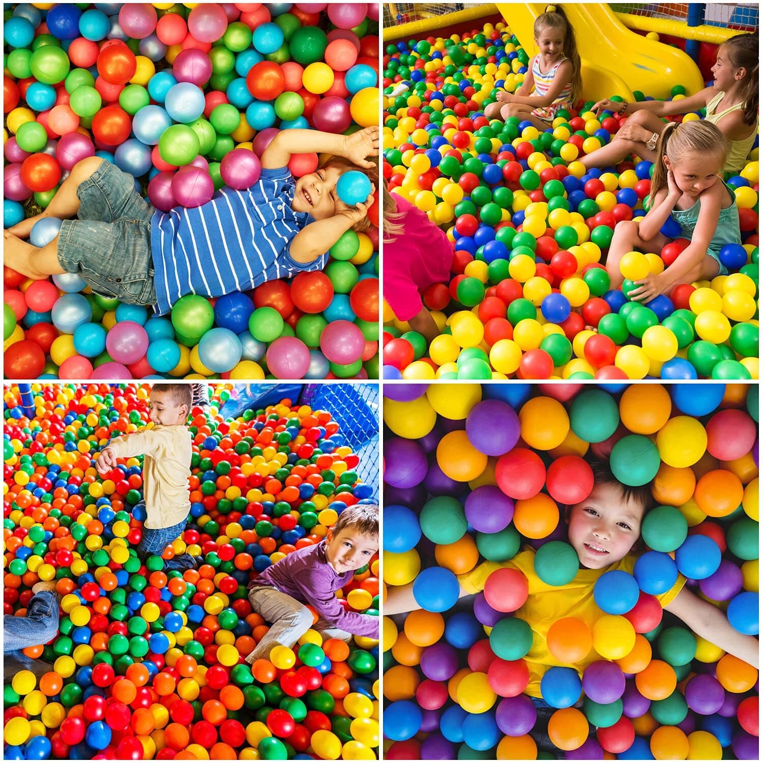 Ball Pit Balls Phthalate Free BPA Free Crush Proof Plastic - 7 Bright Colors ... 4
