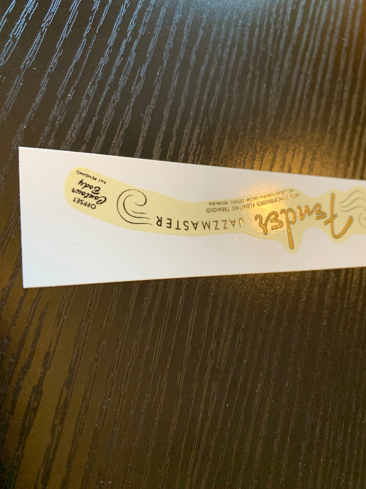 Fender Jazzmaster Spaghetti Logo Pre CBS Decal Ephemera 2