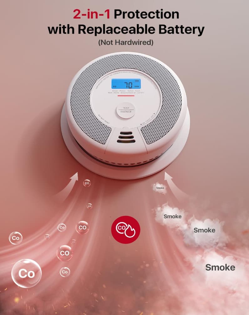 X-Sense SC07-WX - 6 Set, Wireless Smoke and Carbon Monoxide Detector's alarm 3