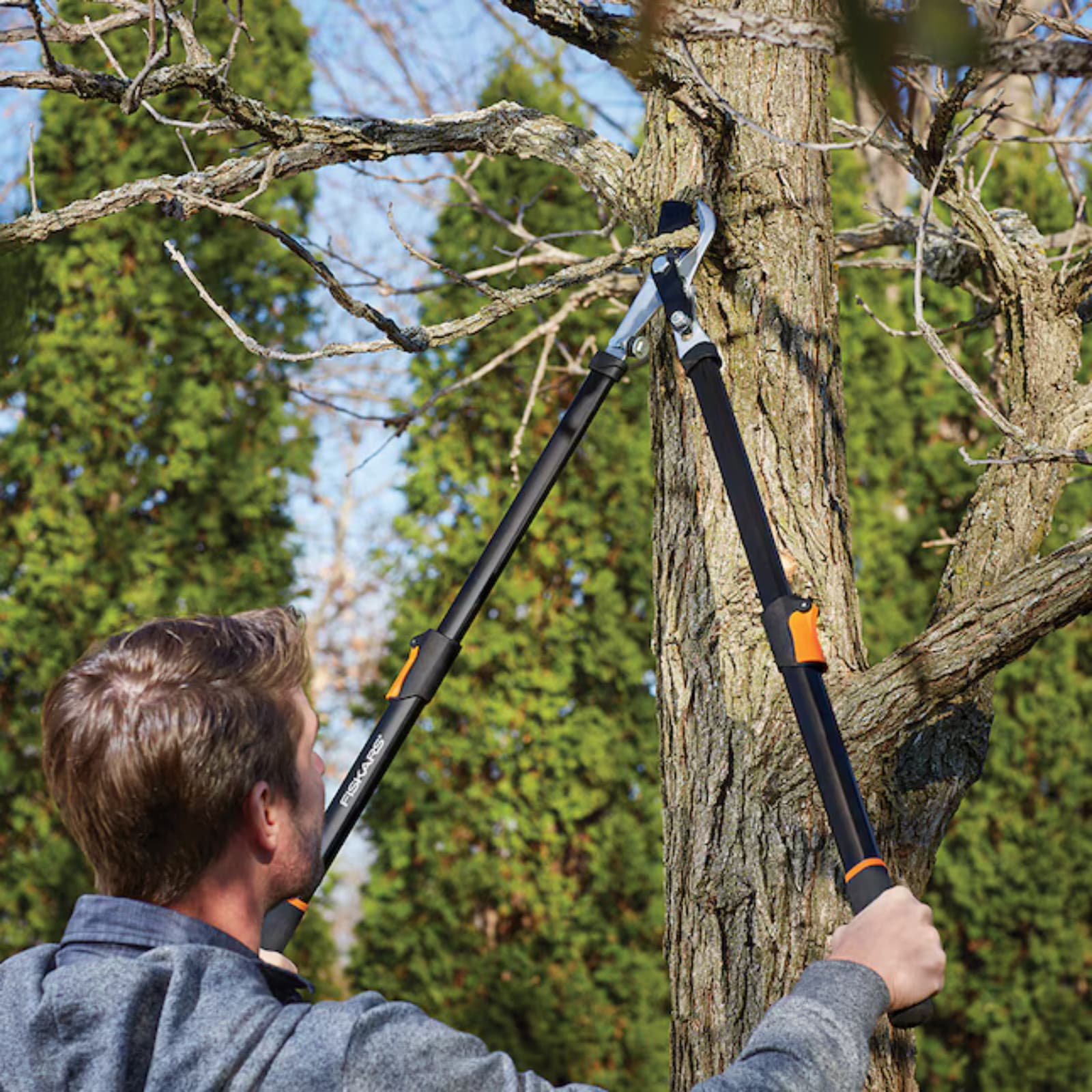 Fiskars Power-Lever Telescoping Bypass Lopper [SoftGrip]: 25 in. to 37 in. Exten 6