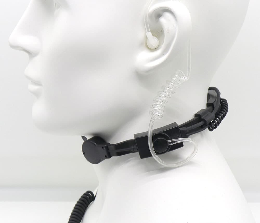 Waterproof PTT Heavy Duty Tactical Throat Mic Headset For Kenwood TYT BaoFeng 3