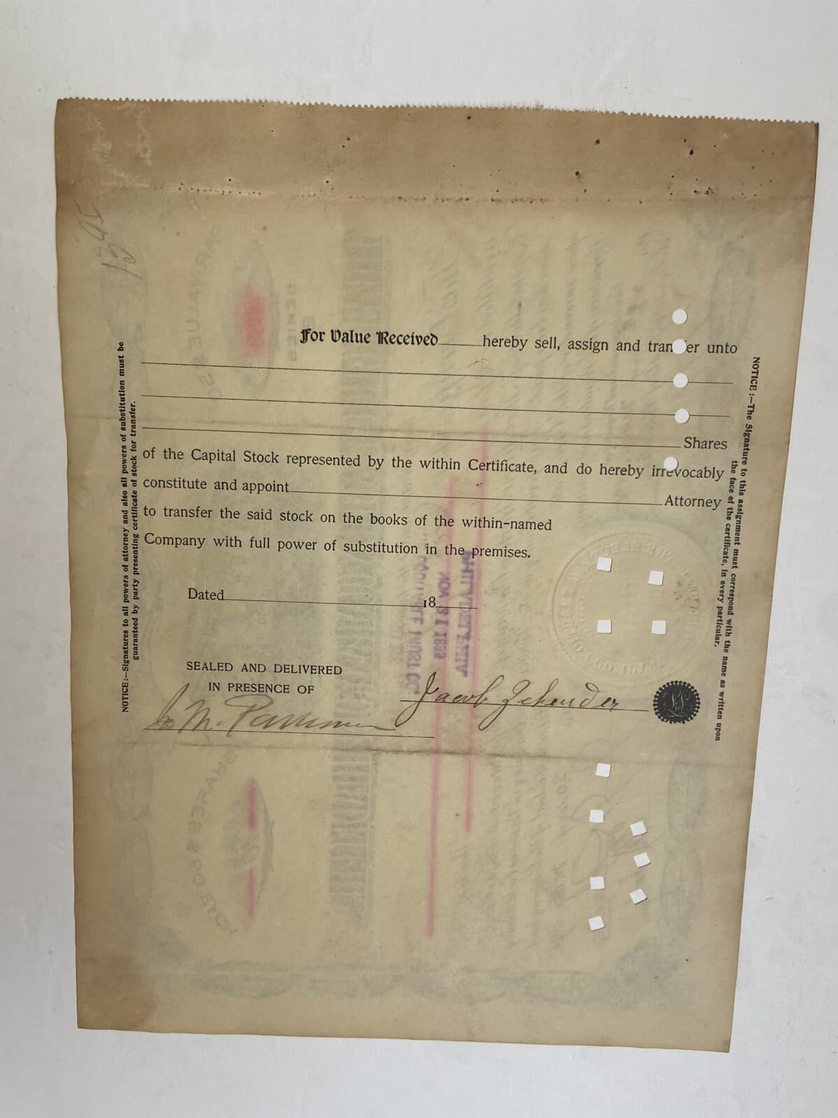 The Electric Traction Company Of Philadelphia 1895 Stock 2