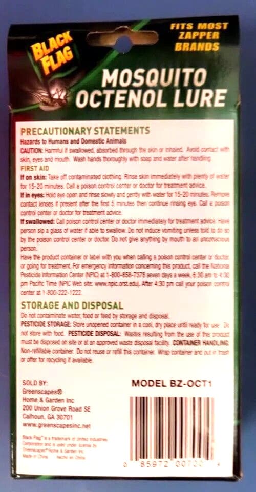 Black Flag Mosquito Octenol Lures - Model BZ-OCT1 (3 PACK) NEW 3