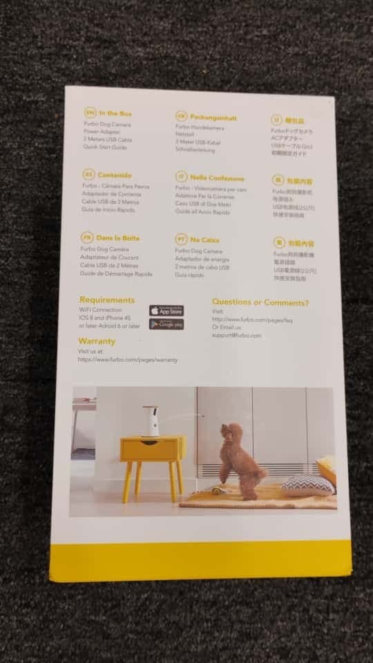 Furbo Dog Camera Treat Tossing, 1080P 2.4G Wifi only 2-Way Audio-White - F1 3