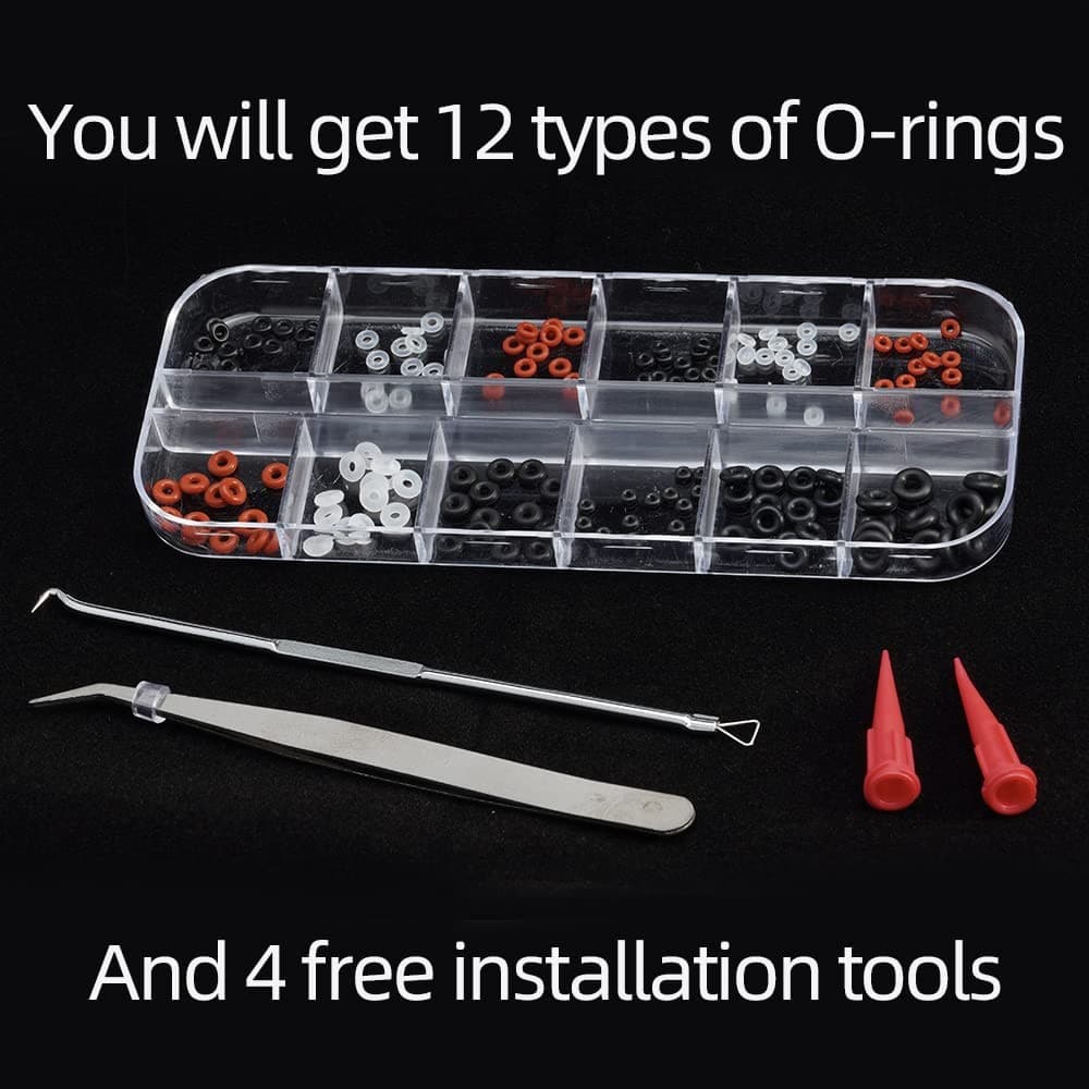 Buna-N O-Ring Tool Kit for Mini Dental Implant Replacement, 3 Sizes 3