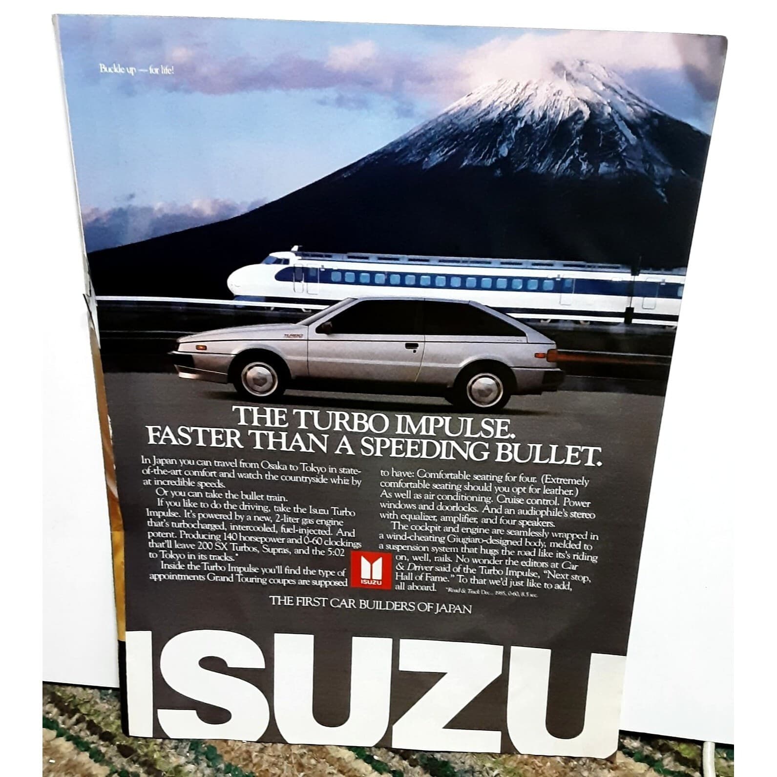 1986 Isuzu Impulse Car Faster Than A Speeding Bullet Original Print Ad