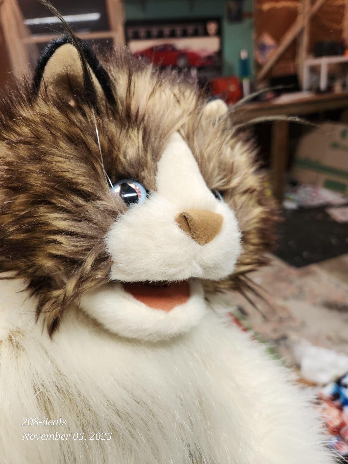 Large 25 inch Folkmanis Cat Hand Puppet Life Size 2