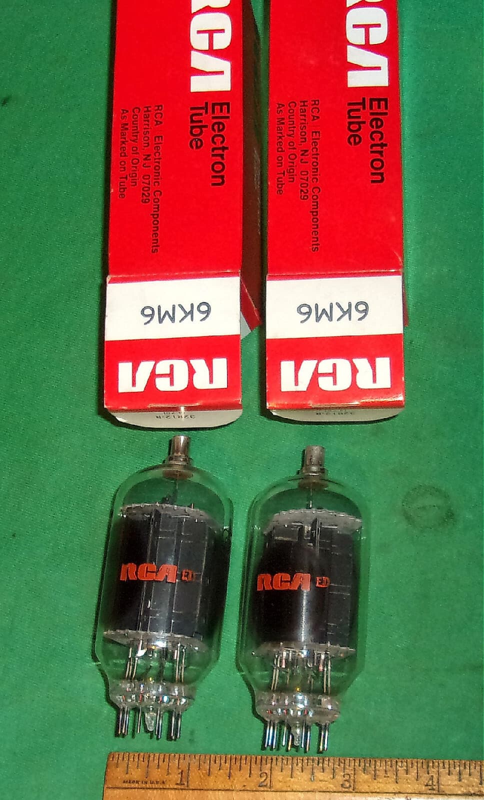 (2) RCA 6KM6 Beam Power Tubes NOS Same Codes! Black Plates! Test Strong!