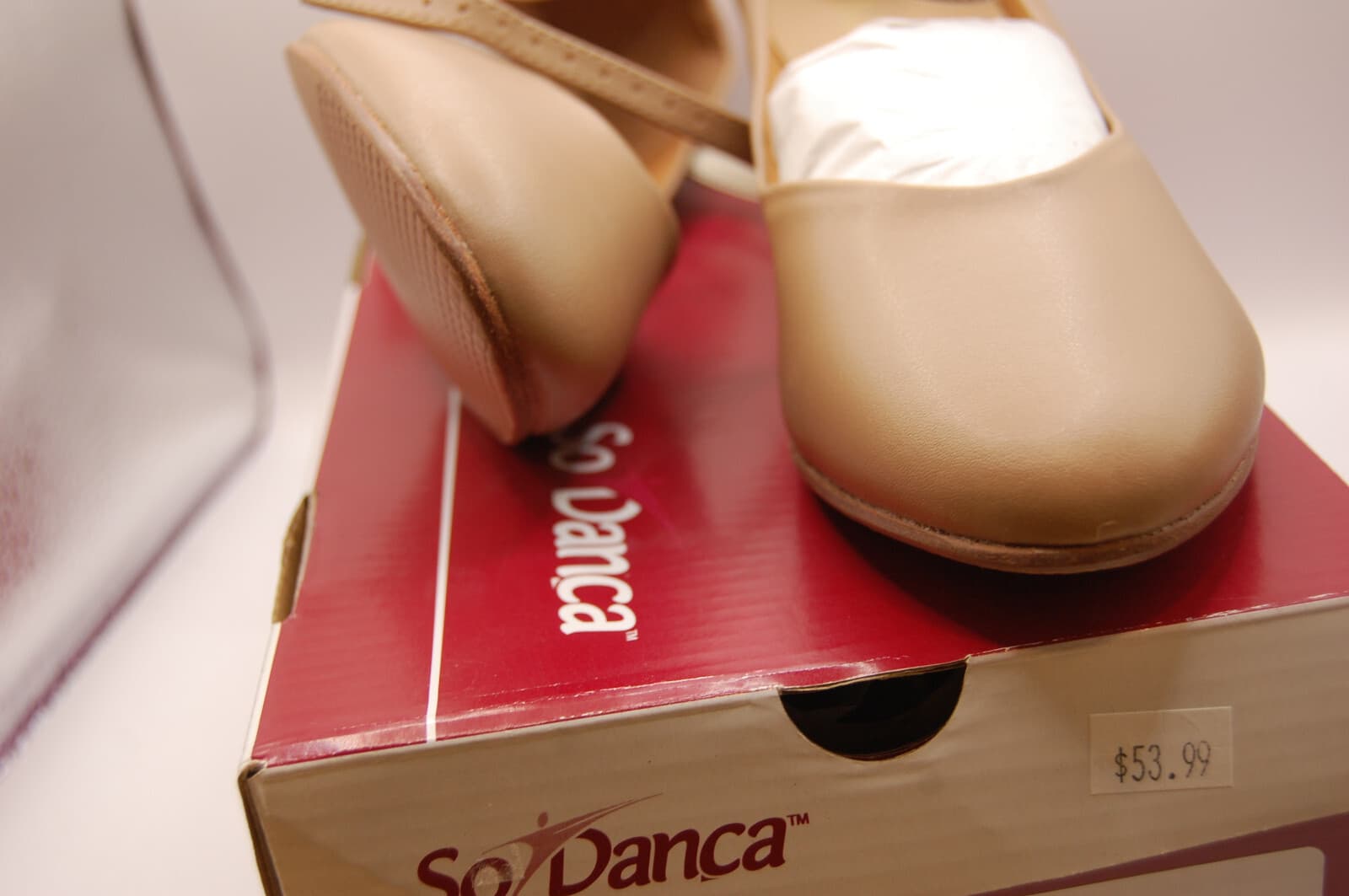 NIB So Danca Celine CH50 W 1.5" Heel Character Shoe Leather Sole 7 L W Wide 4